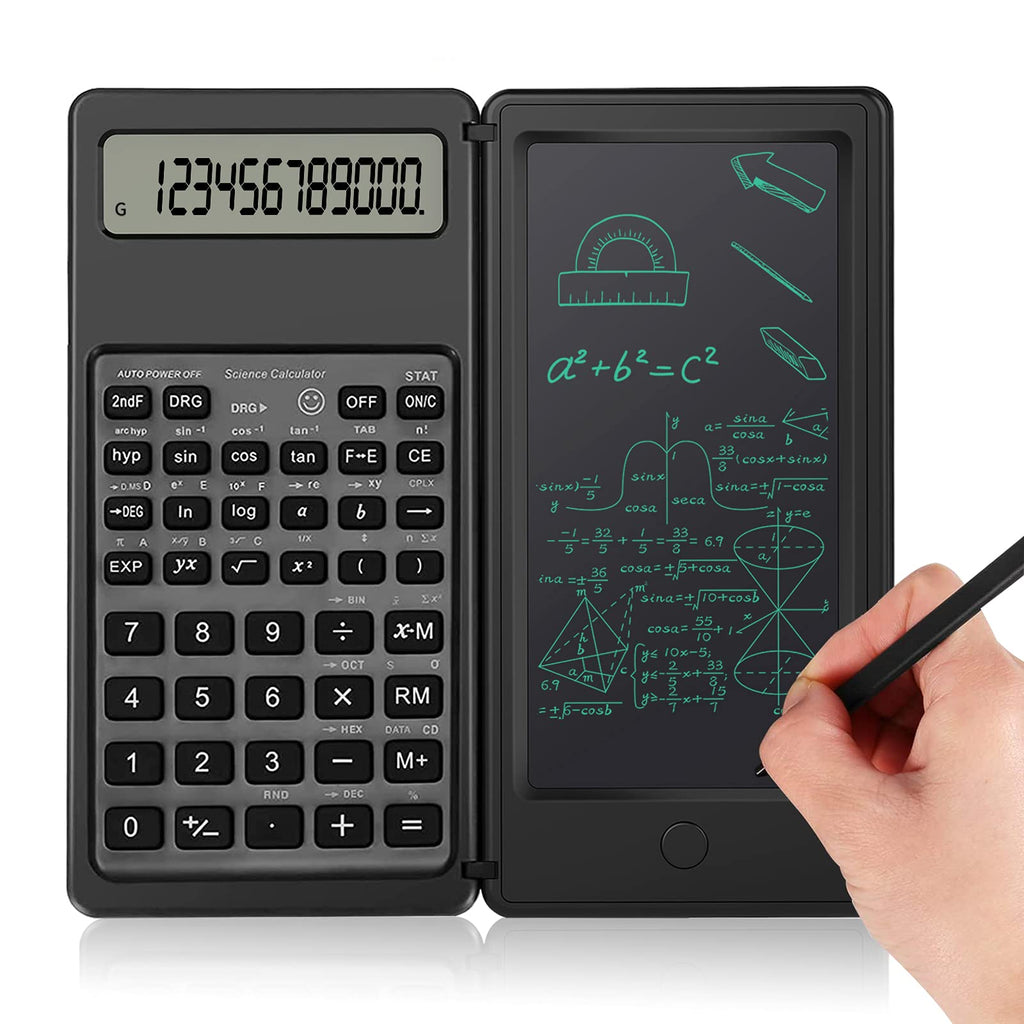 [Australia - AusPower] - 2021 Scientific calculators,10 Digit LCD Display Desktop Calculators, Comes with a 6 inch Writing Tablet for High School, College and Office Business… 