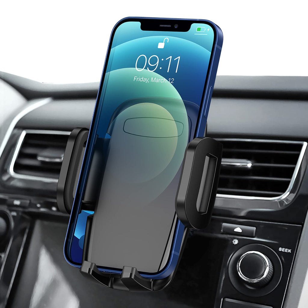 [Australia - AusPower] - Car Phone Holder Mount, Car Vent Phone Mount, 3-Level Adjustable Clip, Phone Mount for Car Compatible with iPhone 13 12 SE 11 Pro Max XS XR, Galaxy Note 20 S20 S10 and More Black 