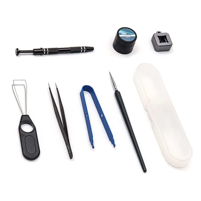 [Australia - AusPower] - Mechanical Keyboard Switch Lube Kit with GPL 205g0 2 in 1 Switch Opener Switch Puller Switch Clamp for Cherry Mx Gateron Switches Black 