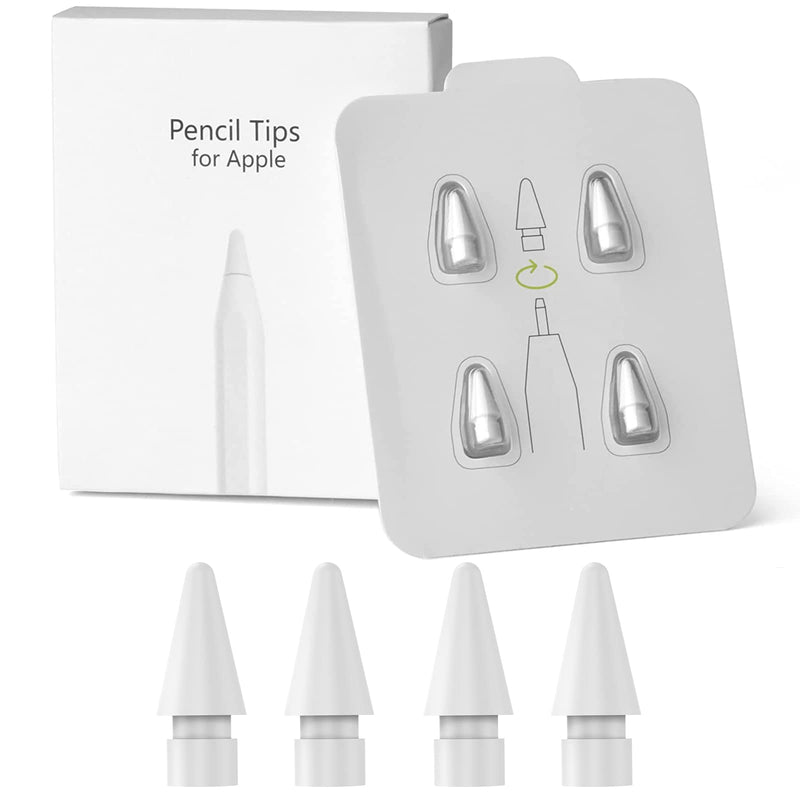 [Australia - AusPower] - Zosylala Tips for Apple Pencil,Stylus Tips,Pencil Tips for iPad,Replacement Pen Nibs Compatible with iPad Air Mini Pro Apple Pencil 1st & 2nd Generation - 4 Packs White 