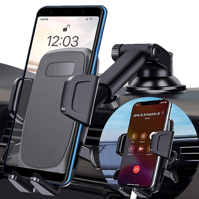 [Australia - AusPower] - BALANSOHO Phone Holder for Car,360° Rotatable Upgraded Universal Phone Mount for Car Dashboard, Windshield, Air Vent Hands Free Car Phone Holder Mount Compatible with All Smart Phones and Cars Black 