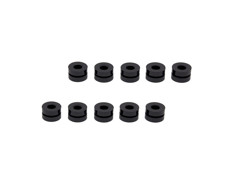 [Australia - AusPower] - HZUTUZH Rubber Silicone Carabiner Keeper Retainer Black 10Pack Belay & Rigging Stopper for All Types of Locking Carabiner & Quickdraw 10 