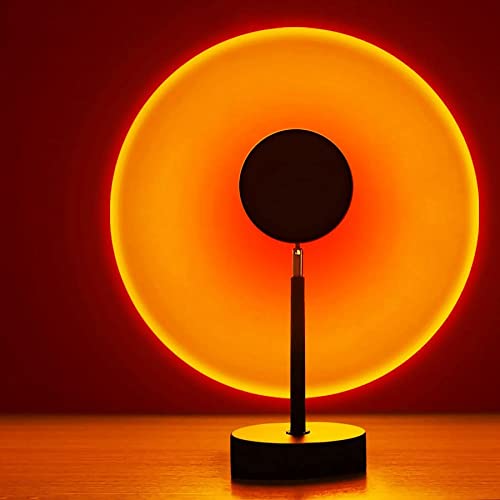 [Australia - AusPower] - Aalio Sunset Projection Lamp, 180 Degree Rotation Rainbow Projection Lamp Led Light,Sunset Night Light Projector for Party Bedroom Decor, Photography, Selfie, Home Decor(Sunset Red) 