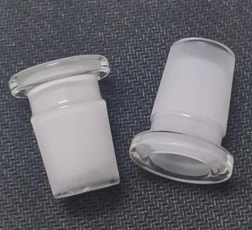 [Australia - AusPower] - Scientic Frost Glass Tube Connector, 2-Pack Adapter (14mm Female to 18mm Male) 14mm Female to 18mm Male 