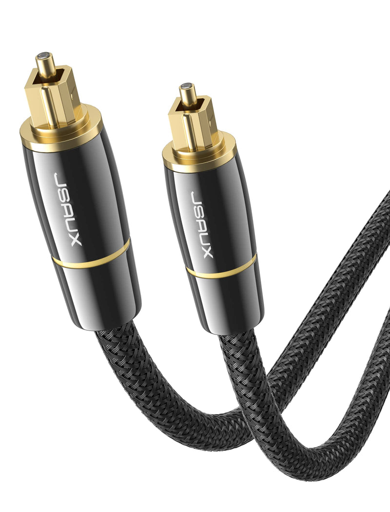 [Australia - AusPower] - Digital Optical Audio Toslink Cable 6FT, JSAUX [24K Gold-Plated, Ultra-Durable] Fiber Optic Cable Male to Male Cord Compatible with Sound Bar, TV, PS4, Xbox, Home Theater, Samsung 