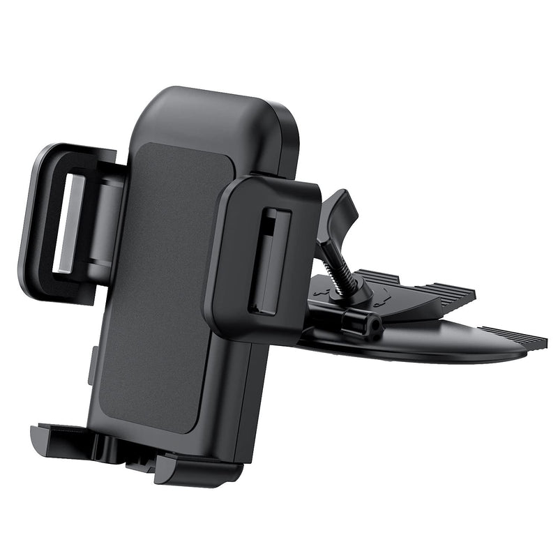 [Australia - AusPower] - Cell Phone Holder for Car, CD Slot Car Phone Mount, One Button Release Easy Installation CD Player Car Phone Holder Mount Compatible with iPhone13 12 Mini 11 Pro XR XS MAX Galaxy S20 S20+ S10 S9 S8 Black-1pcs 