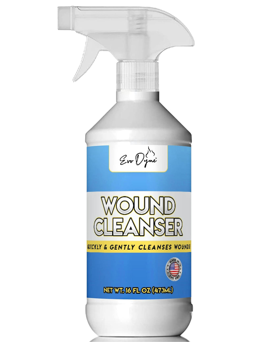 [Australia - AusPower] - Evo Dyne Dermal Wound Cleanser (16 oz.), Made in USA | Cleanse Skin with a Few Sprays, Spray Bottle (1-Pack) 1-Pack 