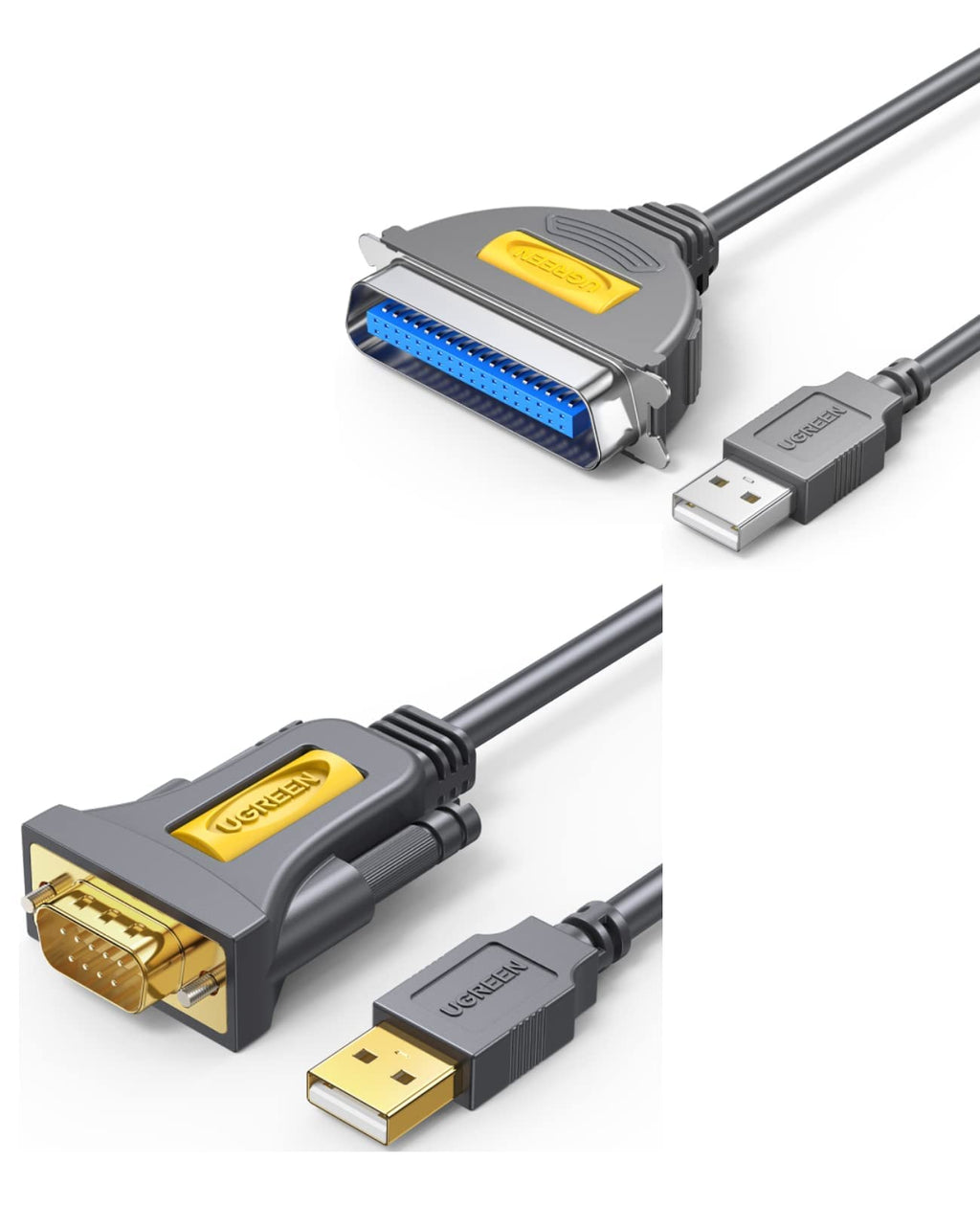 [Australia - AusPower] - UGREEN USB to Parallel Port USB to IEEE1284 CN36 Bundle UGREEN USB to RS232 6FT 