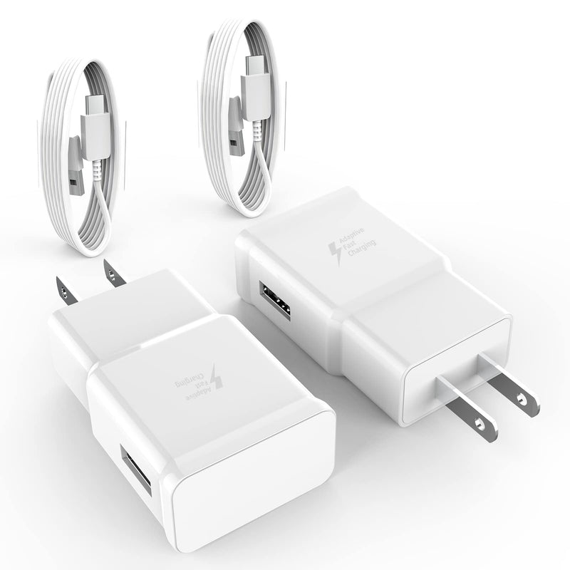 [Australia - AusPower] - Cell Phone Wall Charging Power Adapter(2Pack)Usb C Fast Charger Samsung Galaxy Type C Android Cable S9 Cord S10 Block Super S8 S21 Ultra Plus Note9 S20 A21 Note10 Compatible With Motorola Box Adaptive 