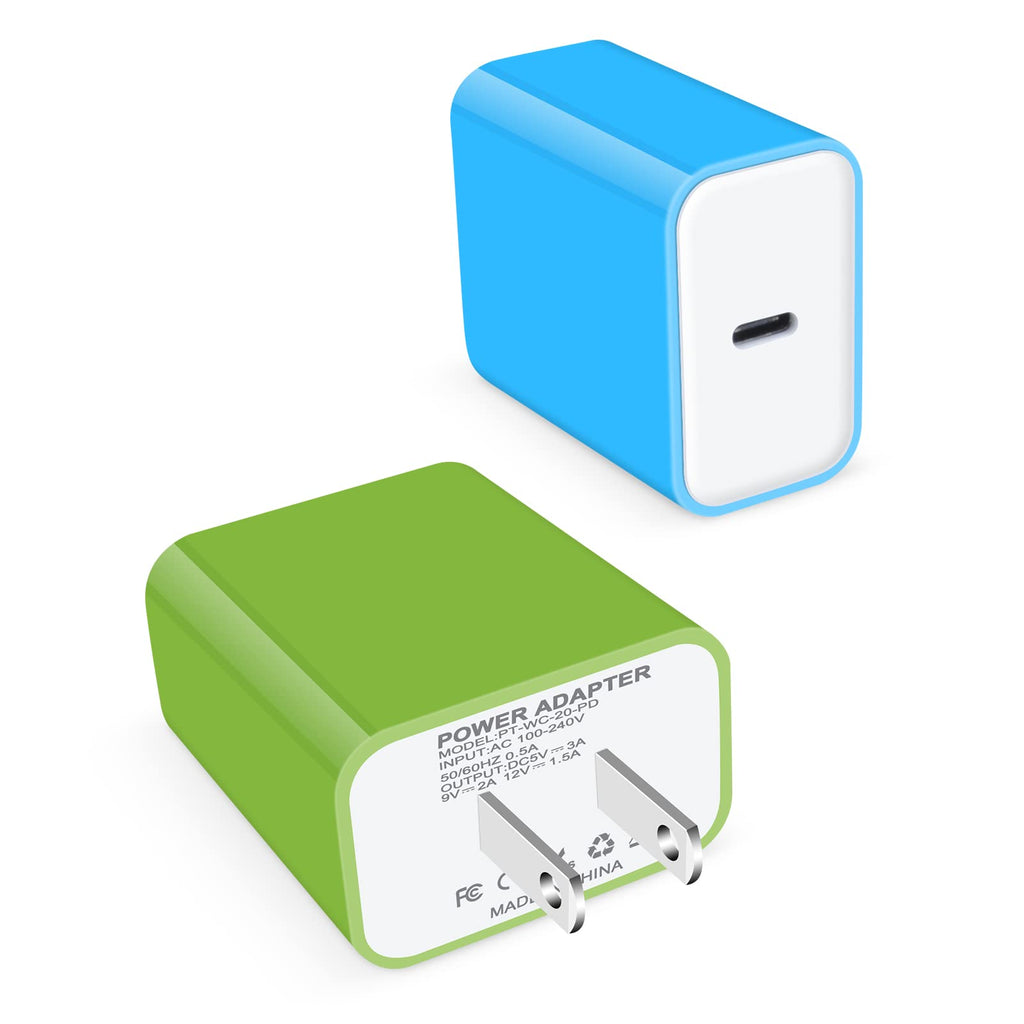 [Australia - AusPower] - USB C Fast Charger Block, 20W PD Power Delivery Type C Wall Charger iPhone Plug Adapter for 13/12/11/Pro Max, 13/12 Mini 12SE, XS/XR/X/8, Samsung Galaxy S21 A12 A21, iPhone 12 Pro Max Charger 