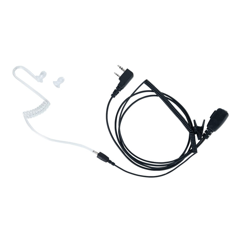 [Australia - AusPower] - Klykon 2 Wire Covert Acoustic Tube Earpiece with Mic Ptt Compatible with Kenwood Baofeng Puxing Wouxun 2 Way Radio UV-5R BF-888S BF-F8HP BF-F9 UV-82 UV-82HP UV-82C 