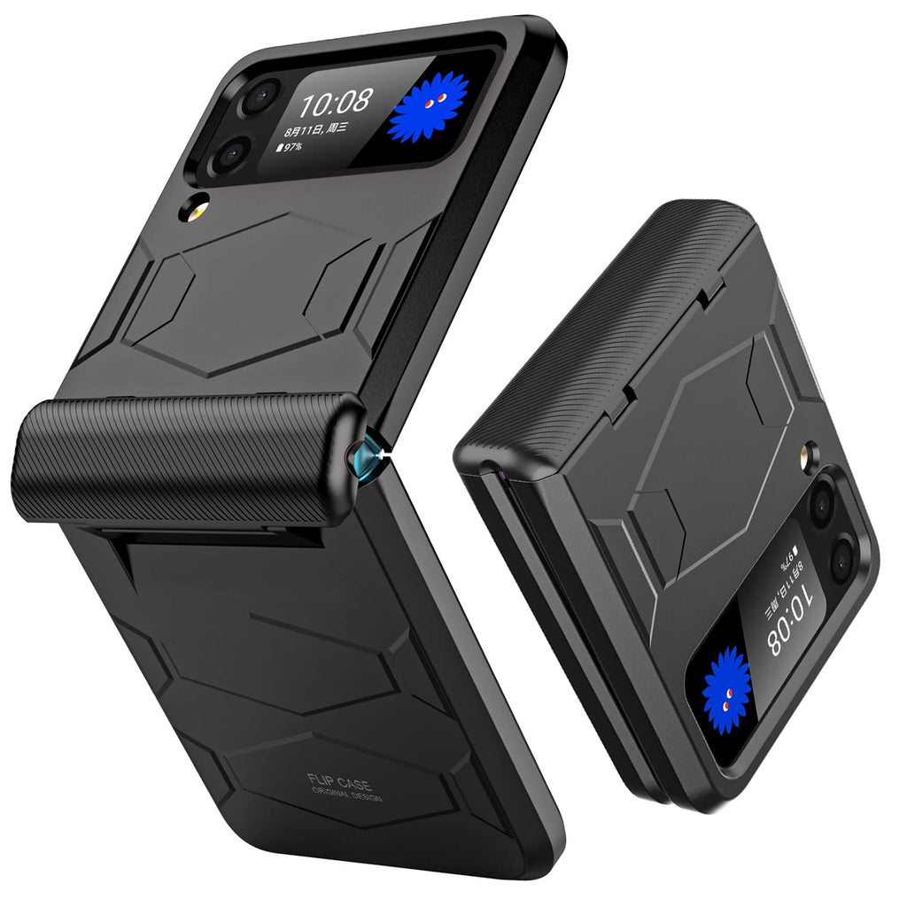 [Australia - AusPower] - BSNRM Flip Phone Case Hinge Protection for Galaxy Z Flip 3,Ultra-Thin Heavy-Duty Shockproof Protective Case for Galaxy Z Flip 3, Black, (FZ-Z Flip 3 KJJLK-Black) 