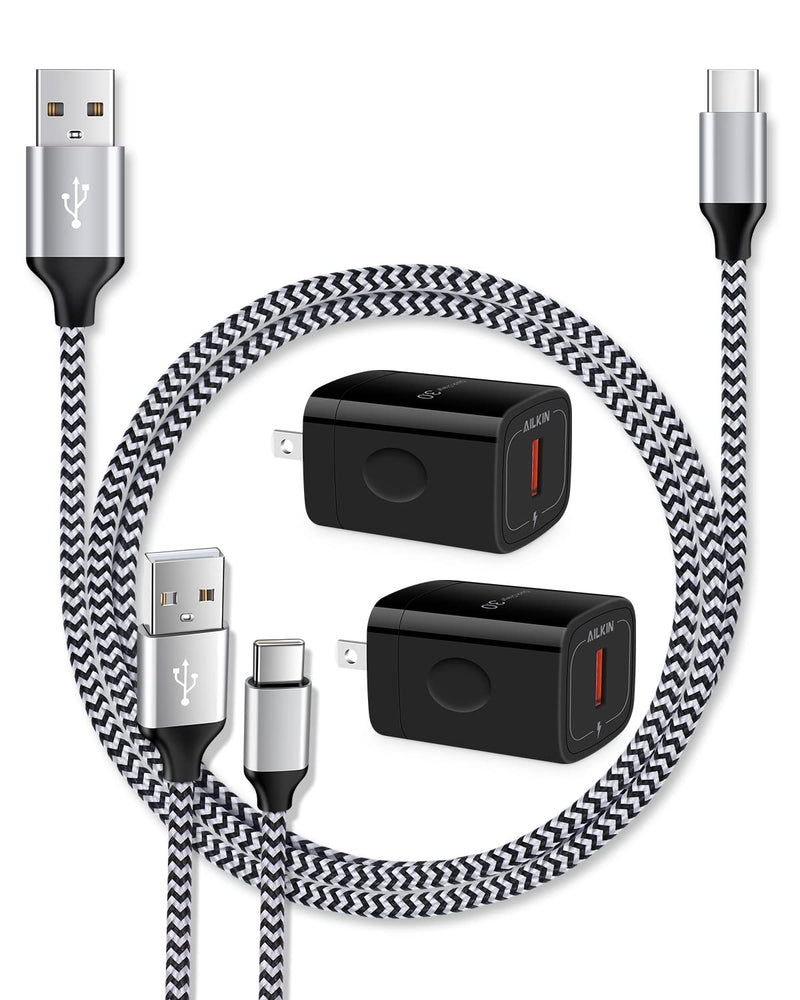 [Australia - AusPower] - USB Type-c Charger Kits for Motorola One 5g, G Stylus, Edge, G Power/Play, Razr, Moto G Stylus, USB Wall Charger with USB-c Cable for Android Phones Samsung Galaxy S22 Ultra S22+ S21 S20 S10 Note20 Black 3FT 
