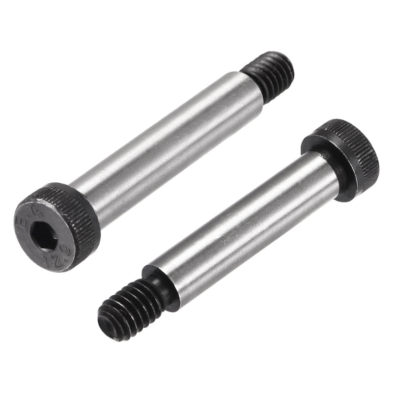[Australia - AusPower] - uxcell Alloy Steel Hexagon Socket Head Shoulder Screws Bolts, 2" Shoulder Length, 3/8" Shoulder Dia, 5/16-18 Thread, 6pcs 2" x 3/8" 