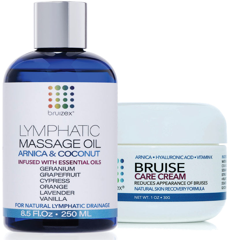[Australia - AusPower] - Lymphatic Massage Oil and Arnica Bruise Cream :Post Surgery Recovery and Water Retention Relief I Liposuction 360 Lipo, BBL,Tummy Tuck, Lipo Foam 
