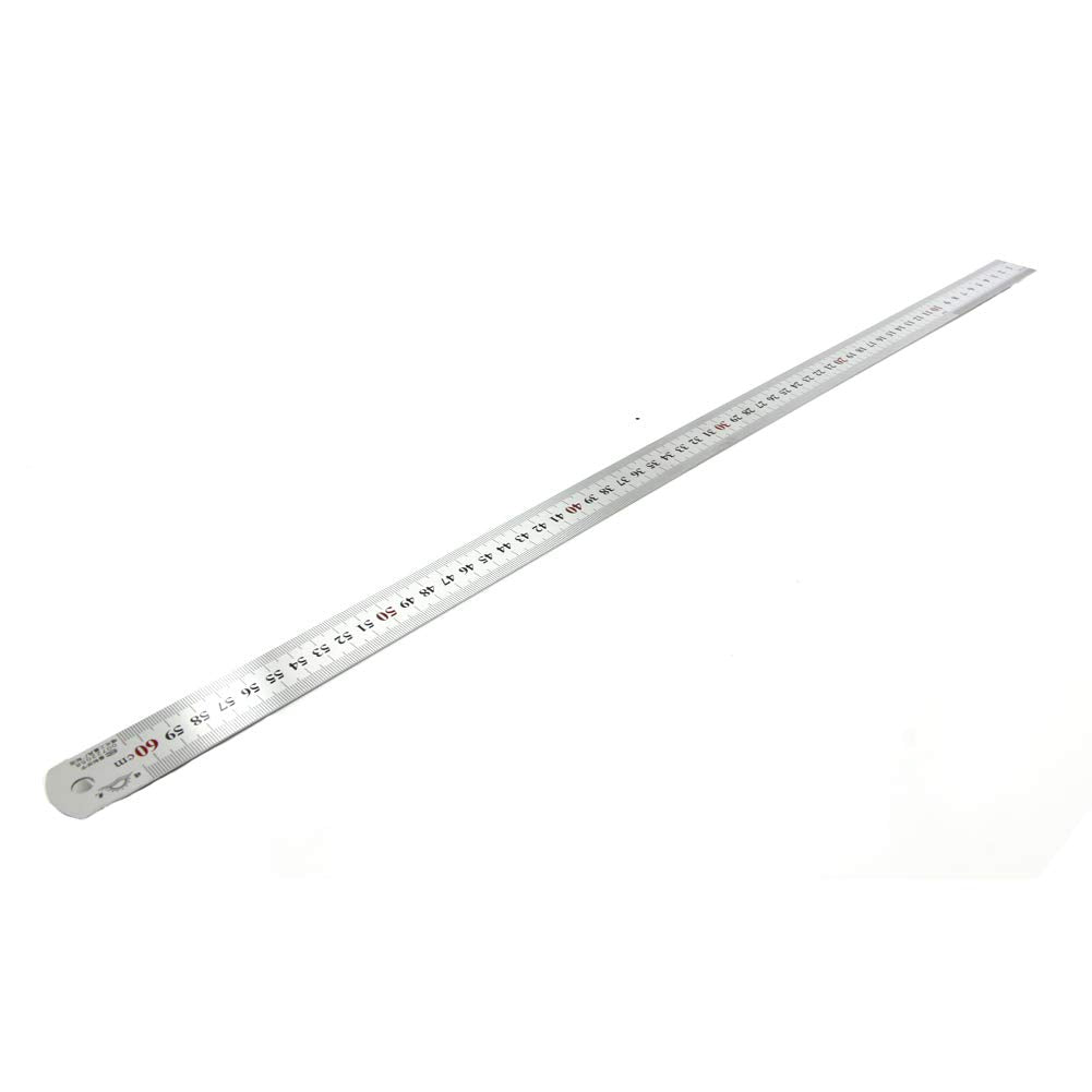 [Australia - AusPower] - Auniwaig Stainless Steel Ruler, 60cm/23.6-inch Straight Scale Ruler, Measuring Tool for Students, Engineering, Office, Architect, Drawing 