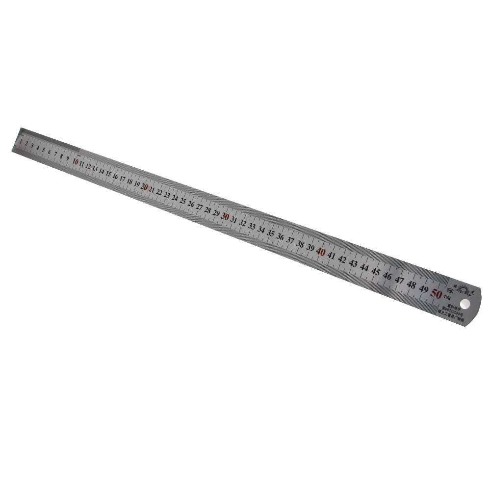 [Australia - AusPower] - Auniwaig Stainless Steel Ruler,50cm/19.6-inch Scale Ruler,Straight Edge Ruler,Measuring Tool for Engineering Office Architect and Drawing 1 Pcs 