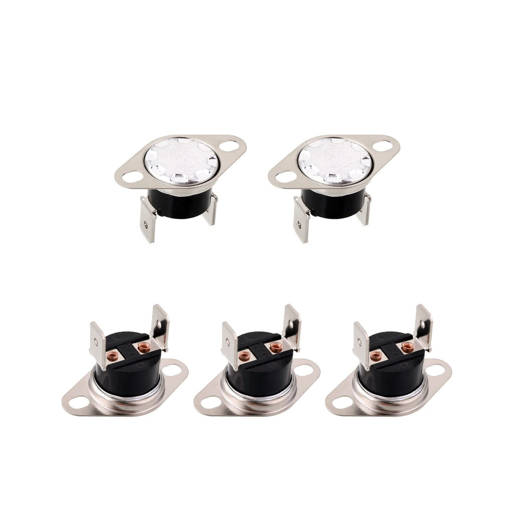 [Australia - AusPower] - Heyiarbeit 5Pcs KSD301 Thermostat 50°C/122°F 10A N.O Adjust Snap Disc Temperature Switch for Microwave, Oven, Coffee Maker 50℃ 