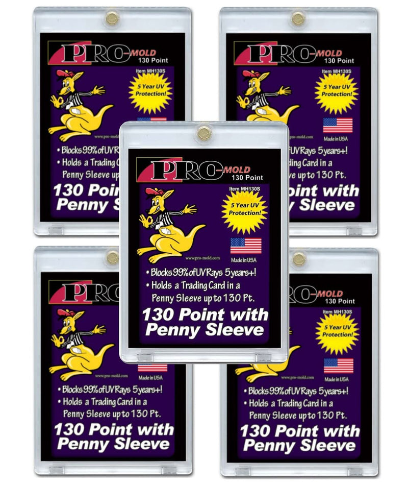 [Australia - AusPower] - 5-Count Pro-Mold 130pt. Magnetic ONE Touch Card Holders Holds Sleeved Card MH130S 