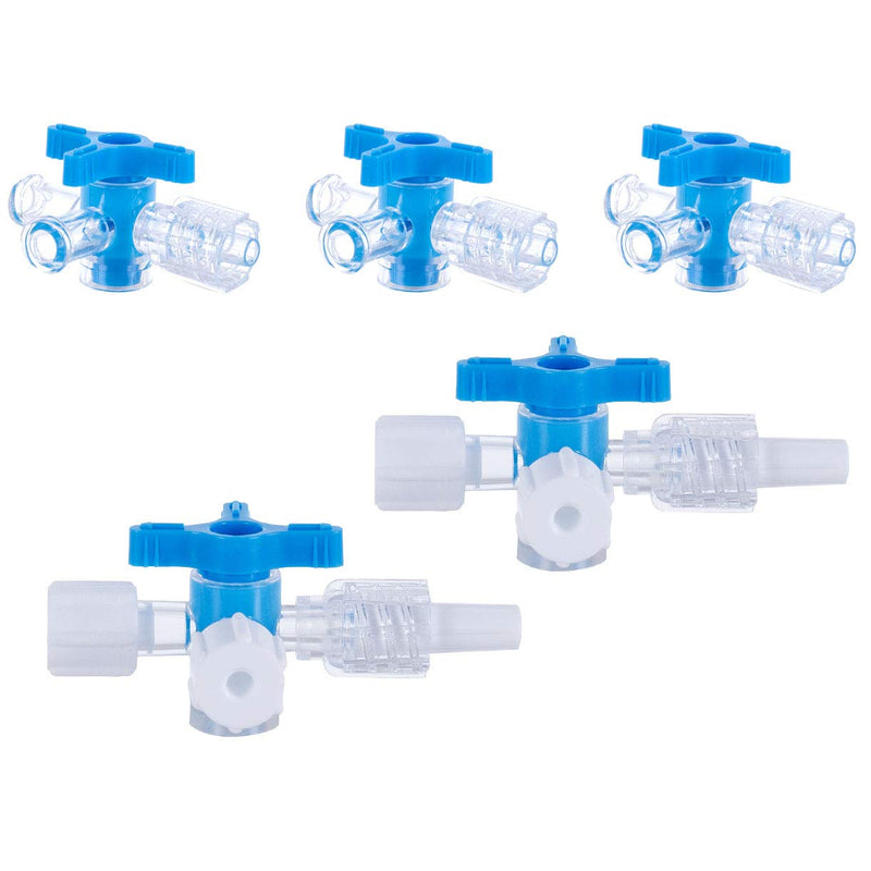 [Australia - AusPower] - MEETOOT 5pcs Disposable Medical Three Way Valve 3-Way Stopcocks with Aseptic Cock for School Projects, Hobbies DIY Experimental Research Projects 