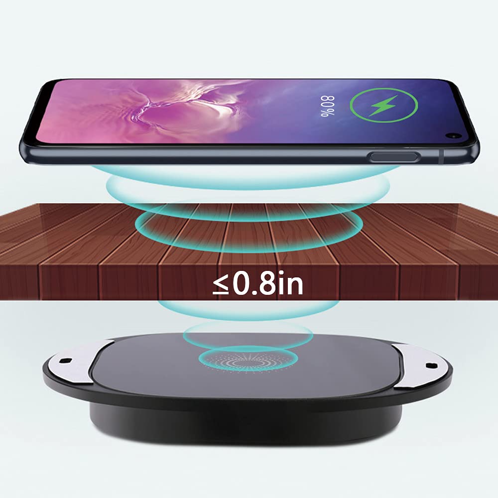 [Australia - AusPower] - HOCAO YIGO 10W Long-Distance Wireless Charger,Hidden Wireless Charger Installed Under Marble Wooden Table Furniture,Quickly Charge Mobile Phones Through a Surface with a Thickness of 0.8 Inch or Less 