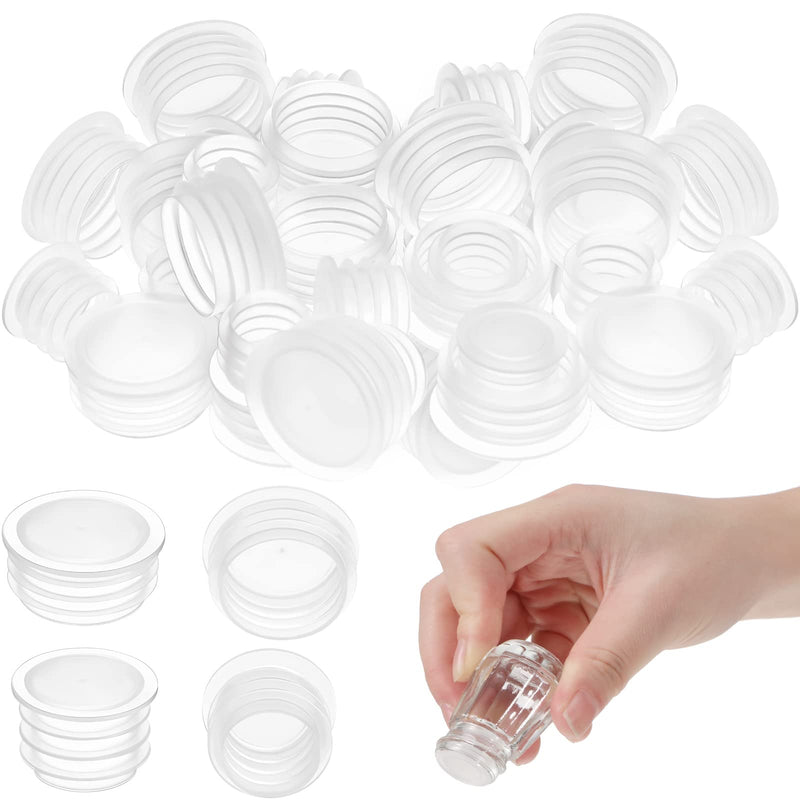 [Australia - AusPower] - 20 Pieces Salt and Pepper Shaker Stoppers (3/4 Inch 1/2 Inch)Plastic Salt Shaker Plug Replacement Clear Replacement Stopper Salt and Pepper Shakers Plugs Round Plastic End Cap for Pots Bottles Pipes 20 3/4 inch and 1/2 inch 