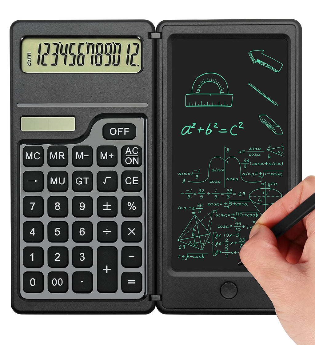 [Australia - AusPower] - 2021 Solar Energy calculators,10 Digit LCD Display Desktop Calculators, Comes with a 6 inch Writing Tablet for High School, College and Office Business 