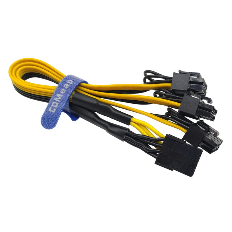 [Australia - AusPower] - COMeap GPU VGA PCIe 8 Pin Female to 3X 8 Pin(6+2) Male PCI Express Adapter Splitter Extension Cable for Bitcoin Ethereum Mining 11.4-inch(29cm) 3x8pin(6+2) 