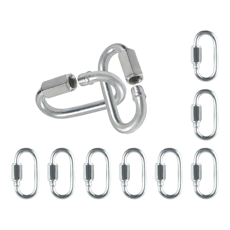[Australia - AusPower] - 10Pcs Stainless Steel M3.5 Chain Link,1/8 Quick Link,Oval Threaded Repair Chain,174Lbs Capacity,Large Dog Chain,Camping Equipment,Uporstvo,1/8In,5/32In,3/16In（M3.5,M4,M5)） M3.5-10 