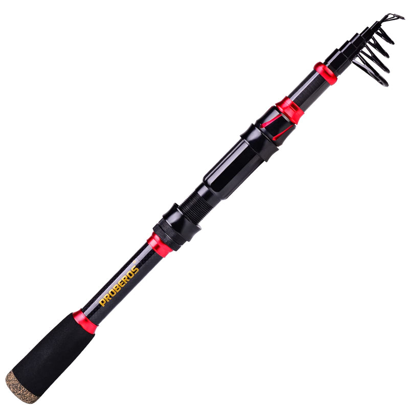[Australia - AusPower] - Fishing Rod and Reel Combo, 6.9ft Carbon Fiber Telescopic Fishing Pole with Spinning/Baitcasting Reel Combos, Sea Saltwater Freshwater Ice Bass Fishing Tackle Set Fishing Rods Kit 