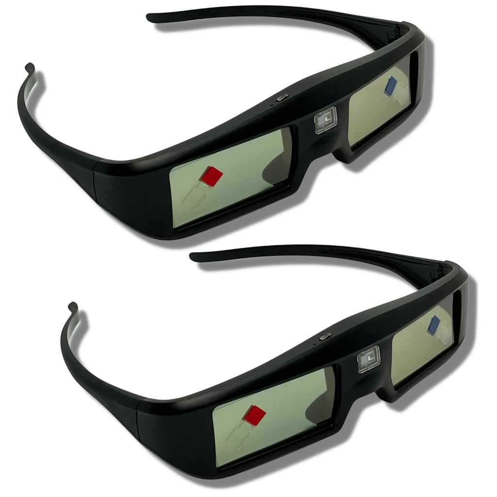 [Australia - AusPower] - 2X Sintron ST07-DLP 3D Active DLP-Link Glasses Eyewear Rechargeable - 144Hz for All Brand, 3D-Ready DLP Projectors Including Optoma, BenQ, Acer, Dell, Viewsonic, Vivitek, Sharp, LG, NEC, Mitsubishi ST07-DLP (For Projectors,Except Epson) 
