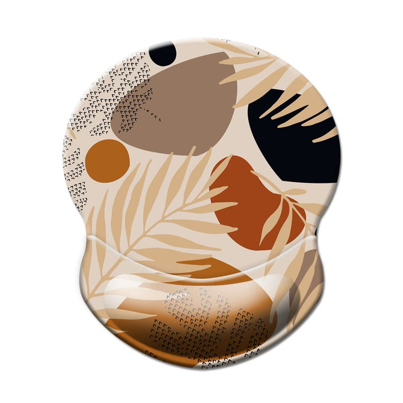 [Australia - AusPower] - Mouse Pad with Wrist Support, Non Slip Mousepad Wrist Rest for Office, Computer, Laptop & Mac- Durable & Comfortable & Lightweight Ergonomic Support Mouse Mat Abstract Plants Abstract Art 4 