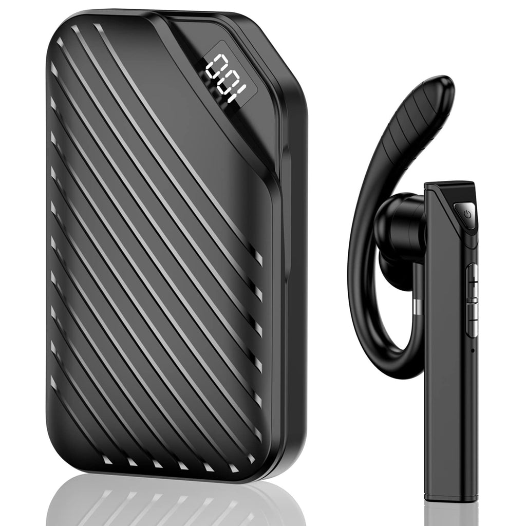 [Australia - AusPower] - K3 Bluetooth Headset V5.1, [Upgraded] Single-Ear Bluetooth Earpiece 108 Hrs Playtime with Charging Case, Ear Earphones with Noise Canceling Dual-Mic, for Business,Office and Driving, 