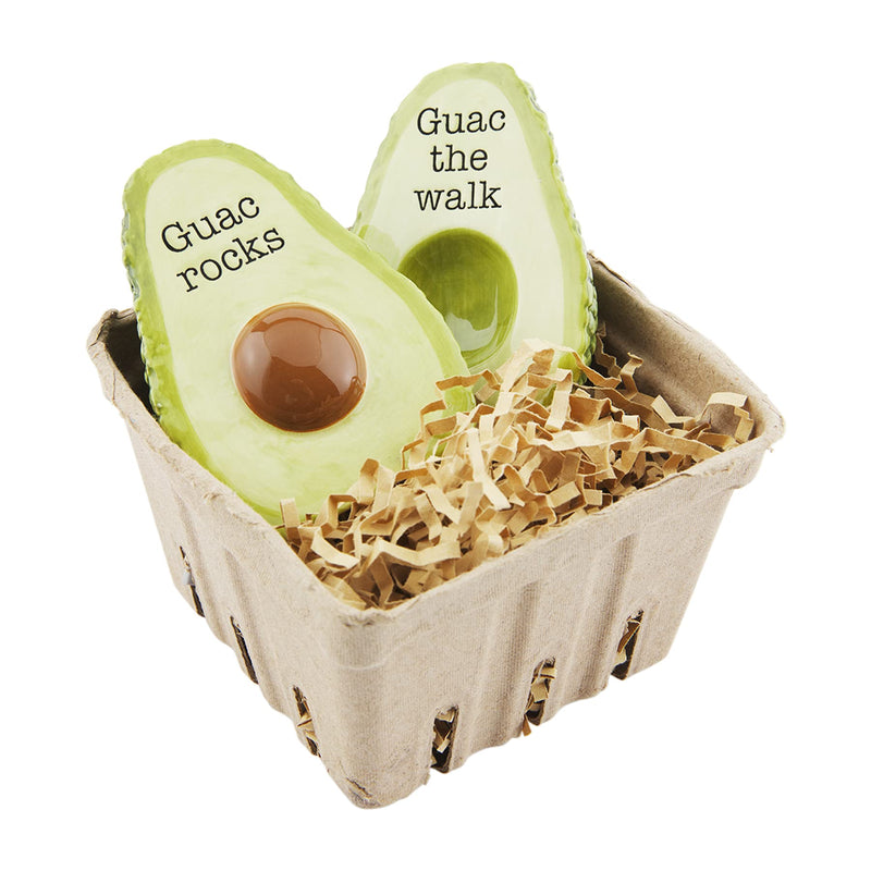 [Australia - AusPower] - Mud Pie 40250093 Cuacamole Salt And Pepper Shakers, Green 3 1/4" x 2 1/2", Greem 