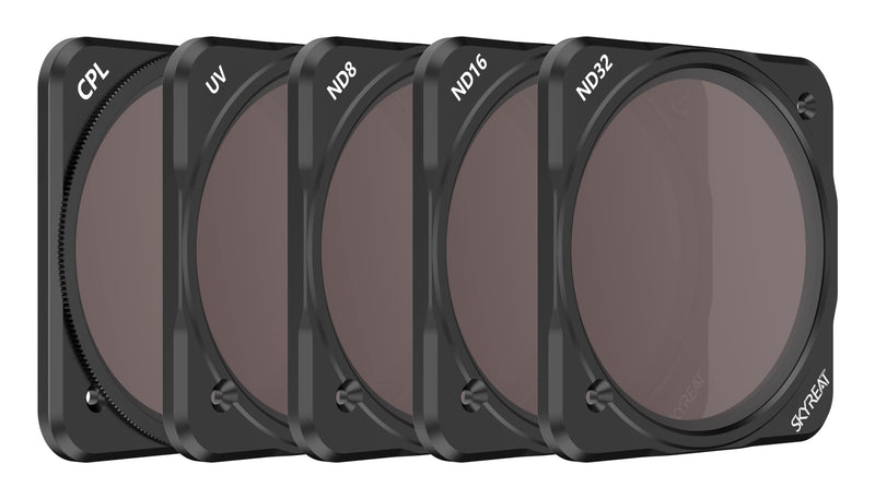 [Australia - AusPower] - Skyreat Magnetic ND Filters Compatible with DJI Action 2 Camera 5-Pack (CPL, UV,ND8, ND16, ND32) Filters Set Accessories 