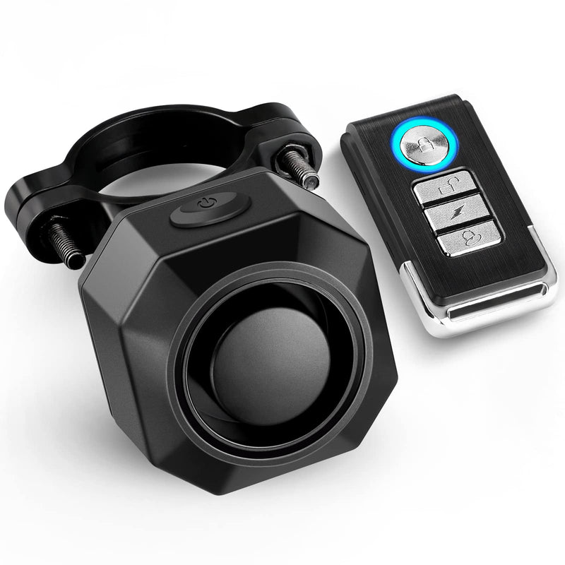 [Australia - AusPower] - WSDCAM USB Rechargeable Bike Alarm with Remote, 110dB Loud Wireless Anti Theft Vibration Motion Sensor Vehicle Security Alarm System Waterproof Bicycle Trailer Motorcycle Alarm 