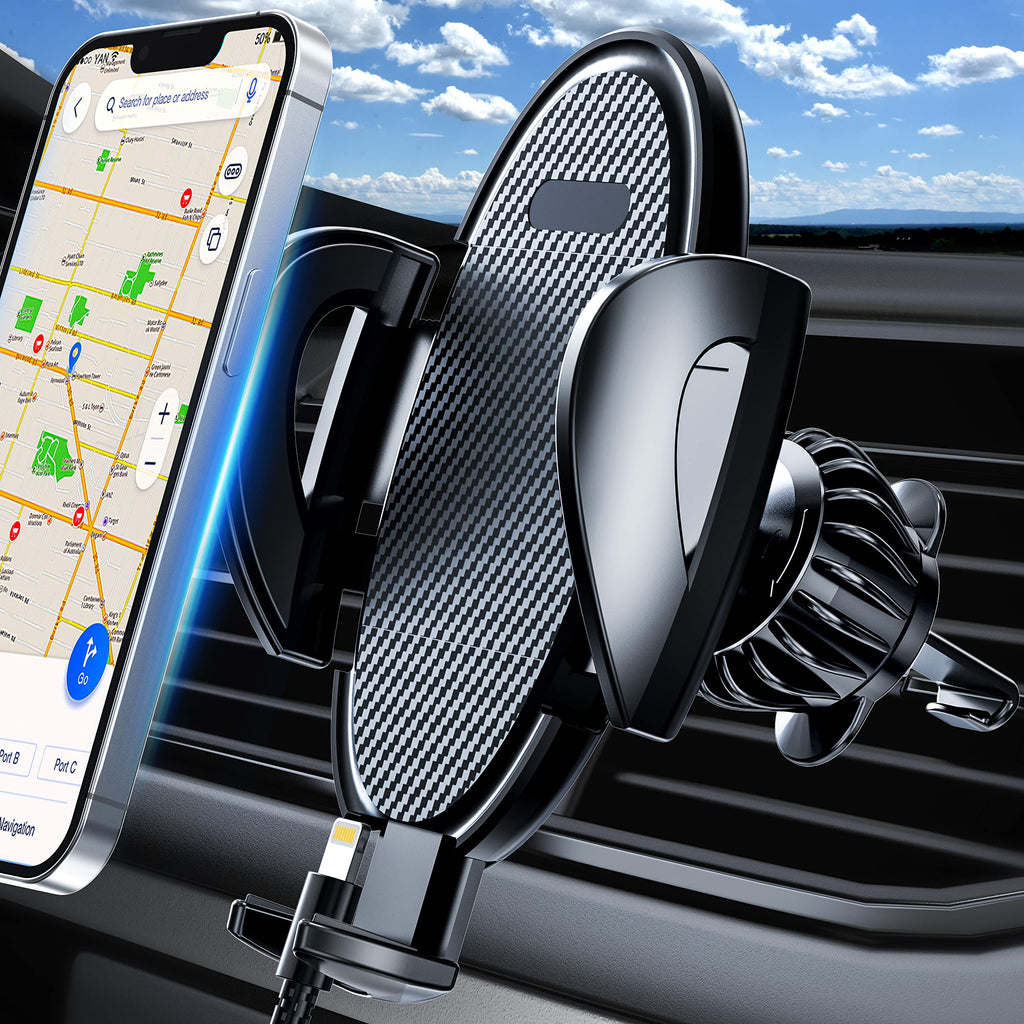 [Australia - AusPower] - Upgraded Car Vent Phone Mount, HolaDream Universal Cell Phone Holder for Car Air Vent Vehicle Phone Mount Cradle Compatible with All iPhone Android Smartphone 