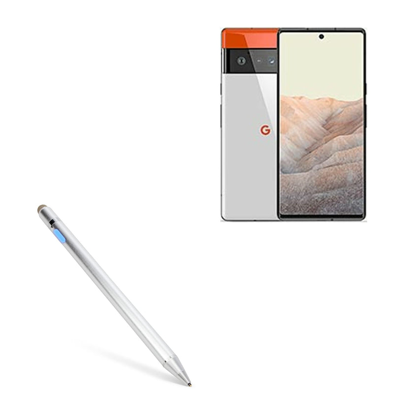 [Australia - AusPower] - BoxWave Stylus Pen for Google Pixel 6 Pro (Stylus Pen by BoxWave) - AccuPoint Active Stylus, Electronic Stylus with Ultra Fine Tip for Google Pixel 6 Pro - Metallic Silver 