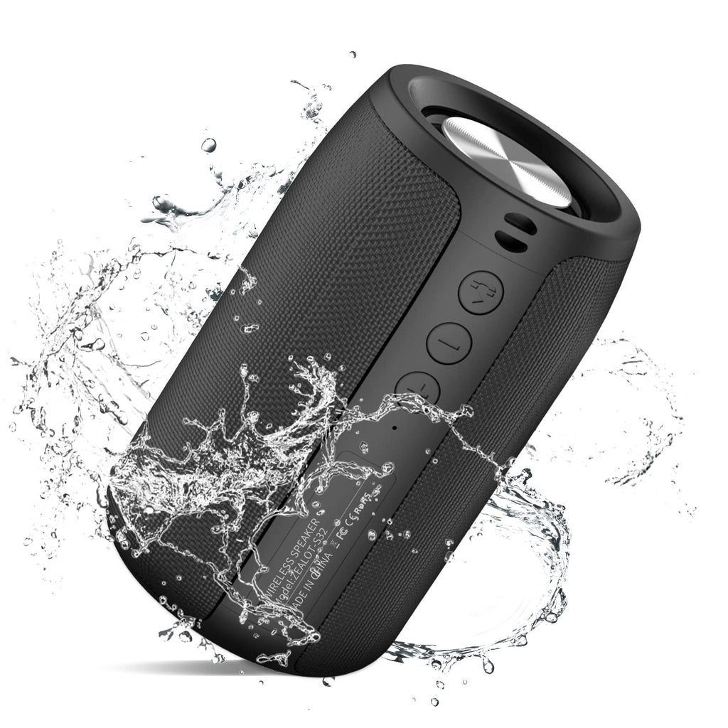 [Australia - AusPower] - Portable Bluetooth Speaker, Waterproof Wireless Speaker with Deeper Bass, 18H Playtime, Bluetooth 5.0 TWS Stereo Pairing, Speaker for Home, Outdoors, Travel, Party, Camping, Sports (Upgraded) 