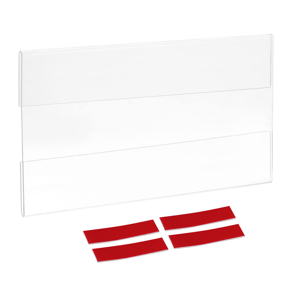 [Australia - AusPower] - MECCANIXITY Clear Acrylic Sign Holder Wall Sign Frame 3.15x5.9inch with Adhesive Strip for Office, Home, Pack of 12 3.15 x 5.9 inch 