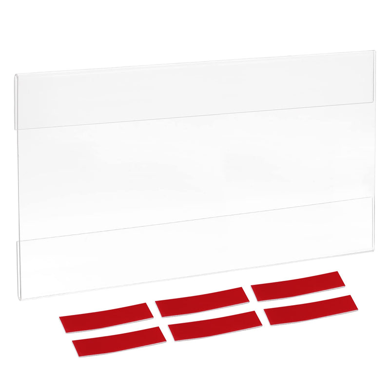 [Australia - AusPower] - MECCANIXITY Clear Acrylic Sign Holder Wall Sign Frame 3.94x7.87inch with Adhesive Strip for Office, Home, Pack of 6 