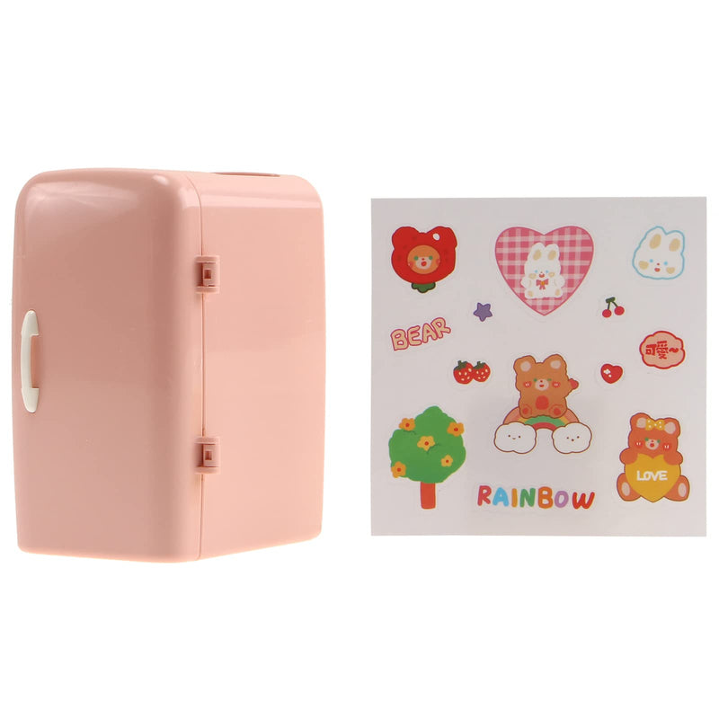 [Australia - AusPower] - LAHONI Cute Refrigerator Pen Holder, Desktop Pencil Holder with Stickers, Pen Organizer Pen Cup Stationery Storage Containers Makeup Brush Holder Desk Accessories for Home, Office, School 