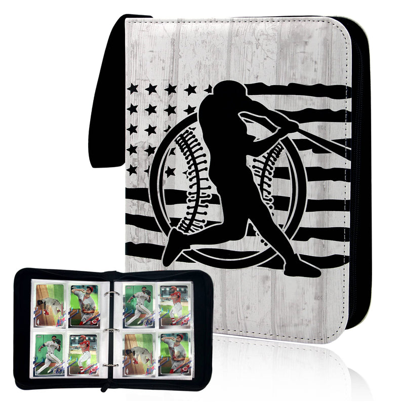 [Australia - AusPower] - Card Binder Compatible with Baseball Card, Trading Card, MTG and Other TCG, Fits 400 Cards with 50 Removable Pages, Card Holder Collector for Standard Size Card(White) Whit 