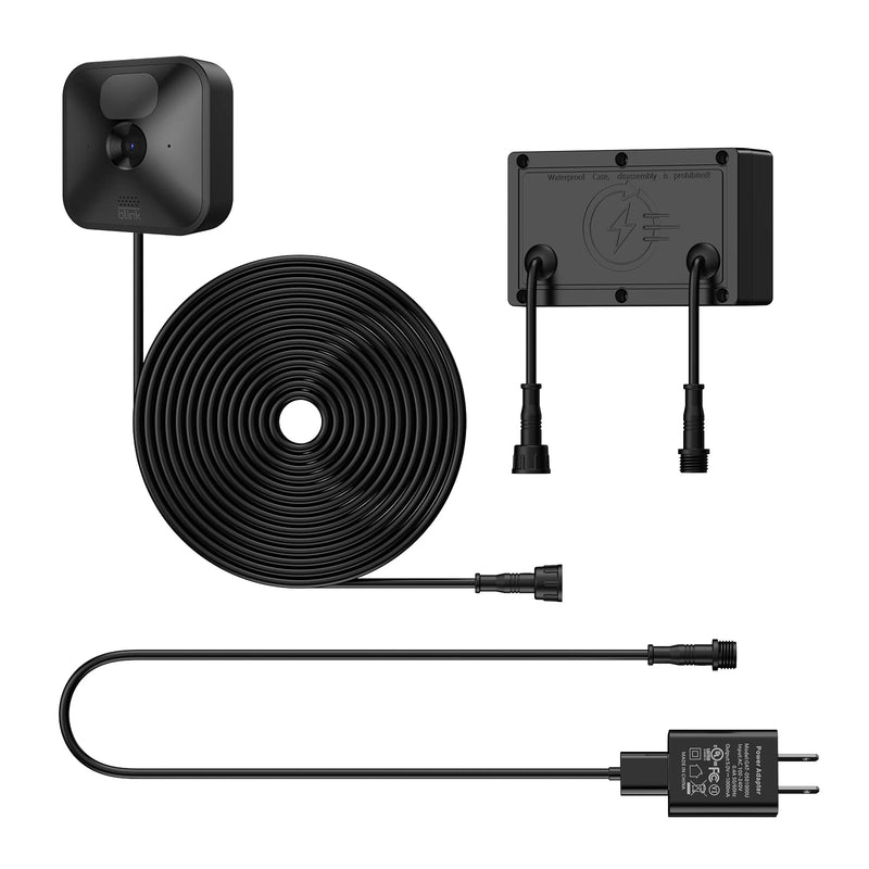 [Australia - AusPower] - Ayotu 16ft/5m Camera Power Cord for Blink Outdoor/Indoor/XT2/XT Camera, 3000mAh Backup Power Supply Keep Charging with Weatherproof Cable, No Worry About Power Outages(NO Camera), Black Cord 16ft/5m, Black 