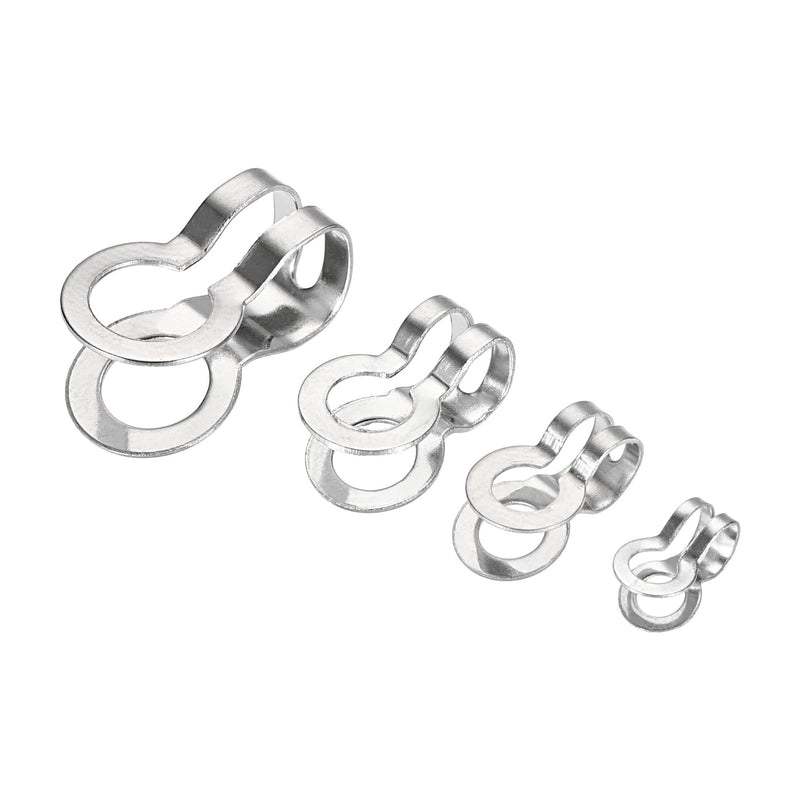 [Australia - AusPower] - MECCANIXITY Ball Chain Connector, 2.4mm 3mm 4.5mm 6mm Double Ring Style Link Loop Connection 304 Stainless Steel, 1 Set 