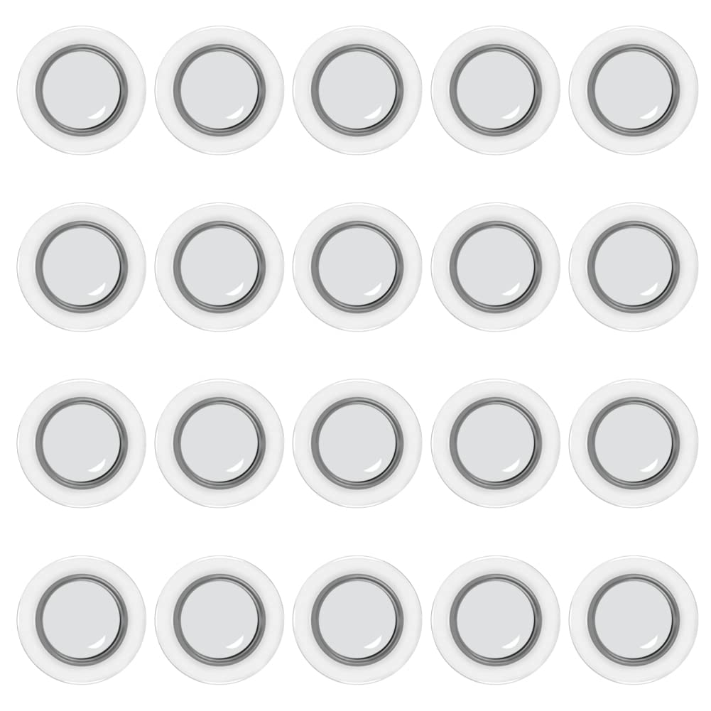 [Australia - AusPower] - 1.6inch Magnets for Whiteboard, 28pcs Clear Whiteboard Magnets Round Magnets, Whiteboard Dry Erase Magnets Fridge Refrigerator Magnets for Home Office Classroom Teacher Supplies White 