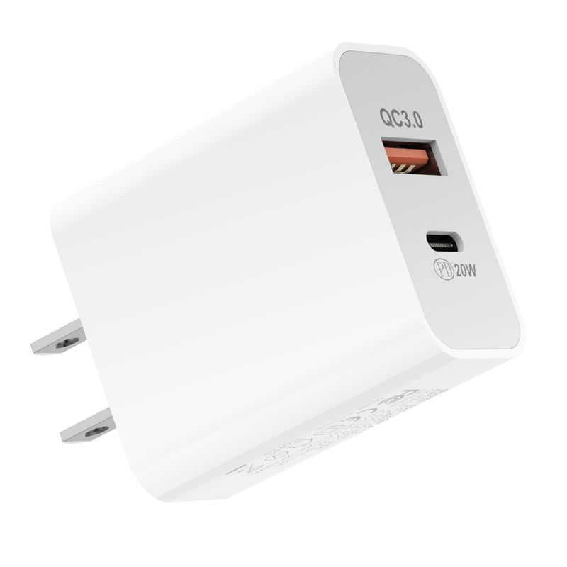 [Australia - AusPower] - iPhone 13 Pro Max USB C Charger Block,Dual Port PD 20W Fast Wall Charger for iPhone 13/13 Mini/13 Pro Max/12 Mini/12 Pro Max/11/XS/XR/X/8, iPad, AirPods Pro Max 