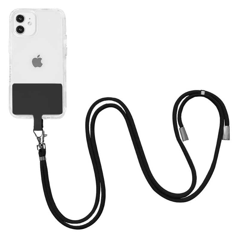 [Australia - AusPower] - Universal Cell Phone Lanyard,Crossbody Lanyard with Adjustable Nylon Neck Strap,Compatible with Every Mobile Phone black 
