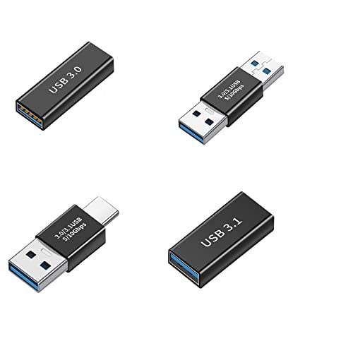 [Australia - AusPower] - Haoquoou (4 Pieces) USB 3.0 Adapter kit, Support Charging and Data Transfer, high Speed Extended Conversion Connector Connector 