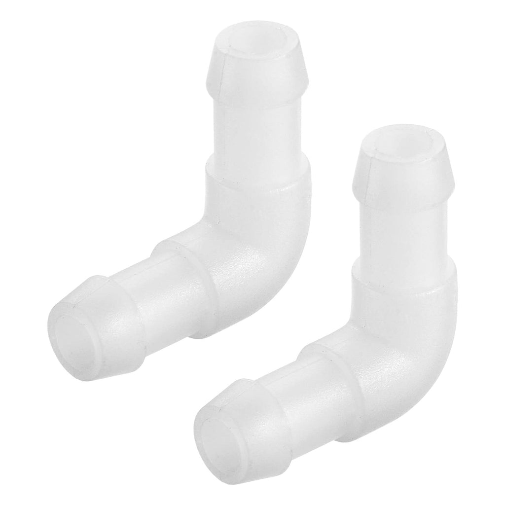 [Australia - AusPower] - MECCANIXITY Barb Hose Fitting, 8mm Barbed Dia. Plastic Elbow Coupler Quick Connector Adapter, Pack of 2 